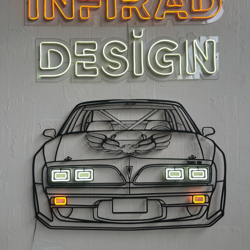 Firebird Trans Am Front Silhouette Metal Wall Art