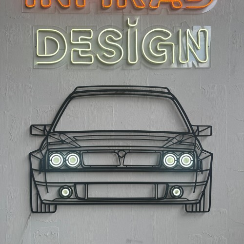 Delta Futurista Front Silhouette Metal Wall Art