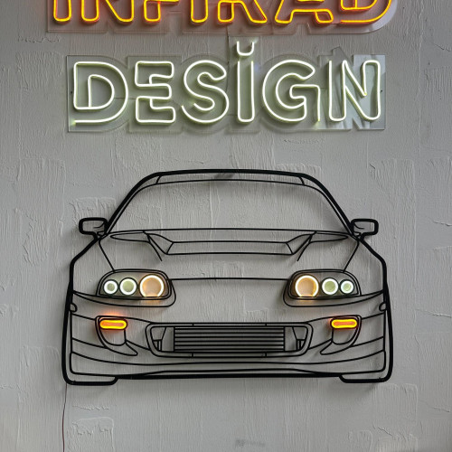 Supra Mk4 Front Silhouette Metal Wall Art