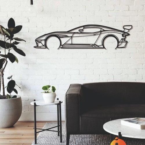 Aston Vulcan Detailed Silhouette Metal Wall Art