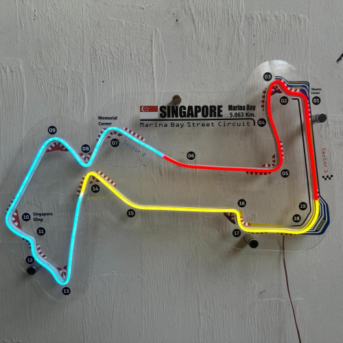 Marina Bay Street Neon Circuit Race Track