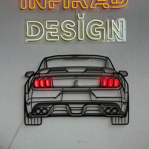 2019 Ford Mustang Shelby GT350 Back Silhouette Metal Wall Art