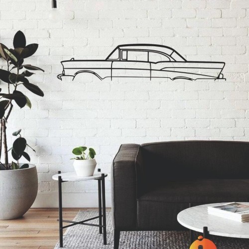 Bel Air 1957 Classic Silhouette Metal Wall Art