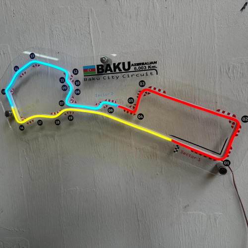 Baku City Neon Circuit Race Track